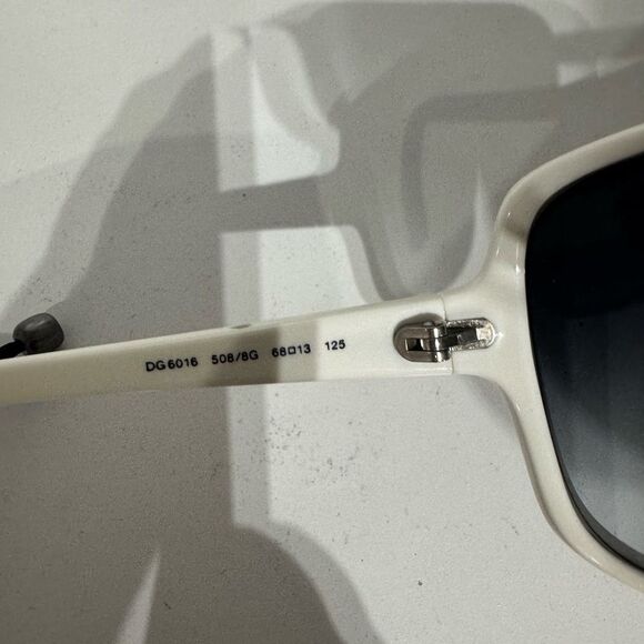 Dolce & Gabbana White Frame Sunglasses